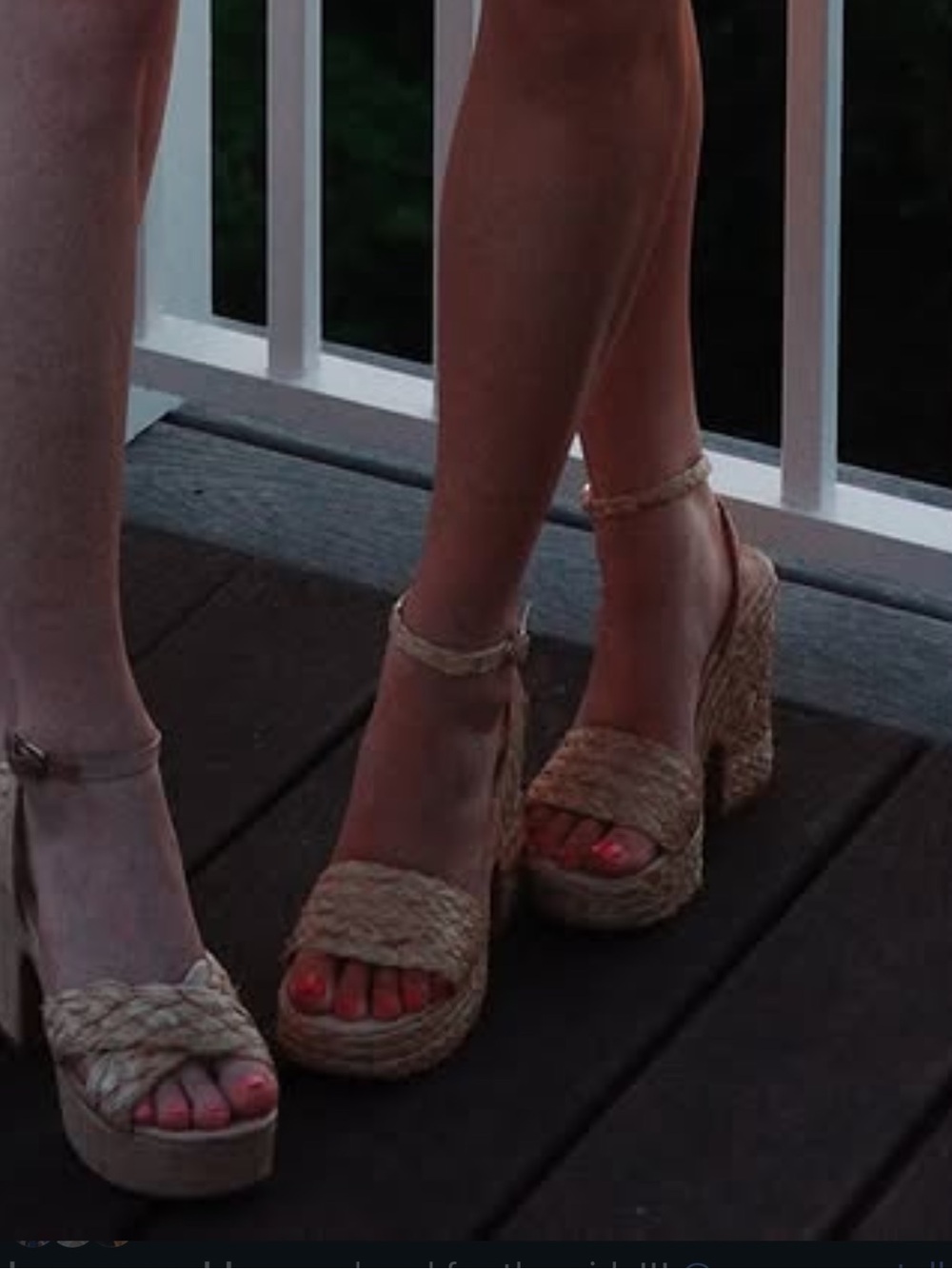 Mango Raffia Platform Heels 38 - Picture 3 of 9